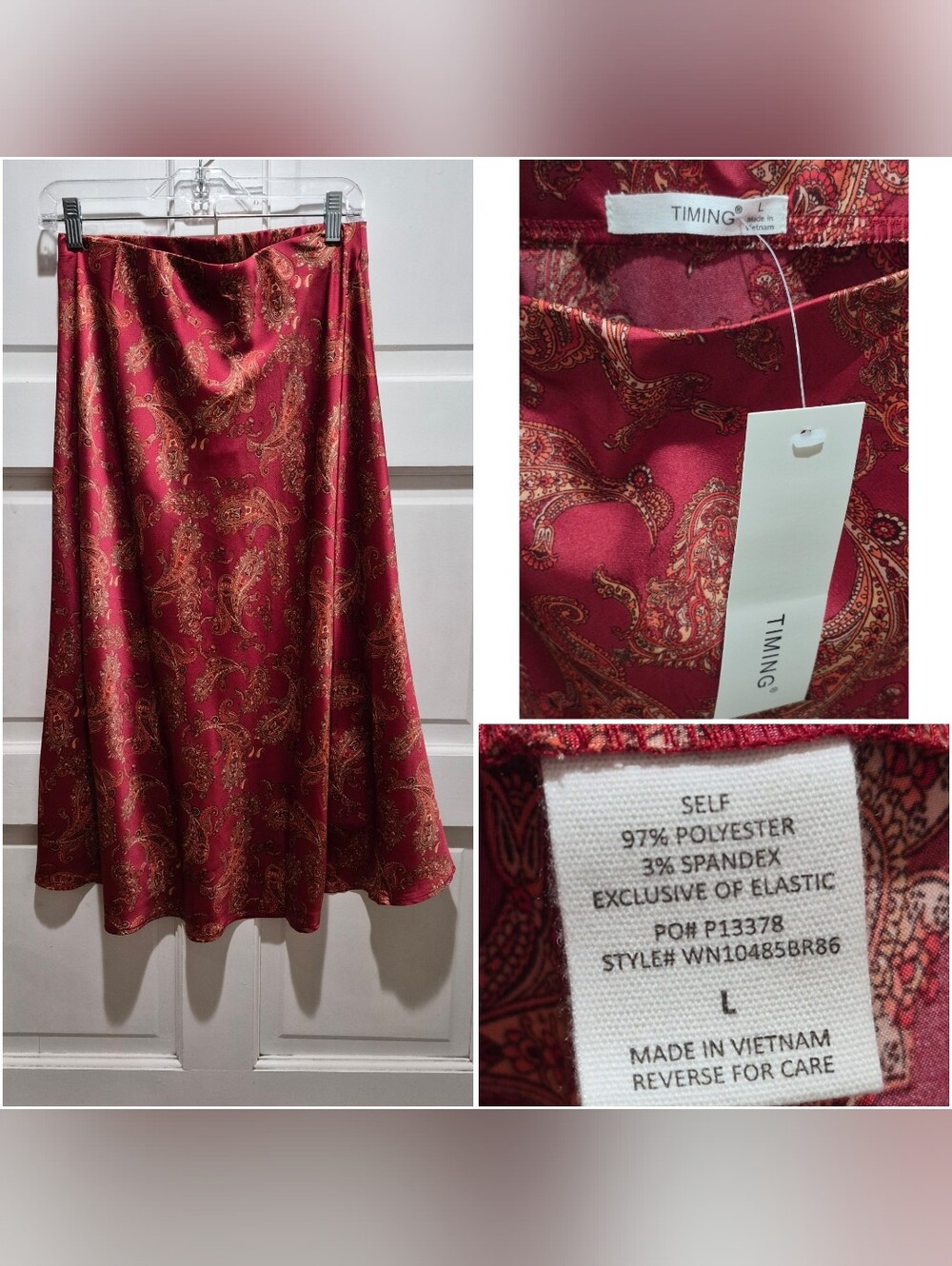 Timing Maxi Skirt Large NWT